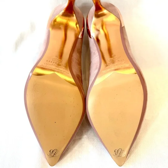 Elegant Pink Suede Women's Heels - Picture 5 of 12